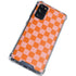 Orange Checkered Galaxy S20 FE Clear Case